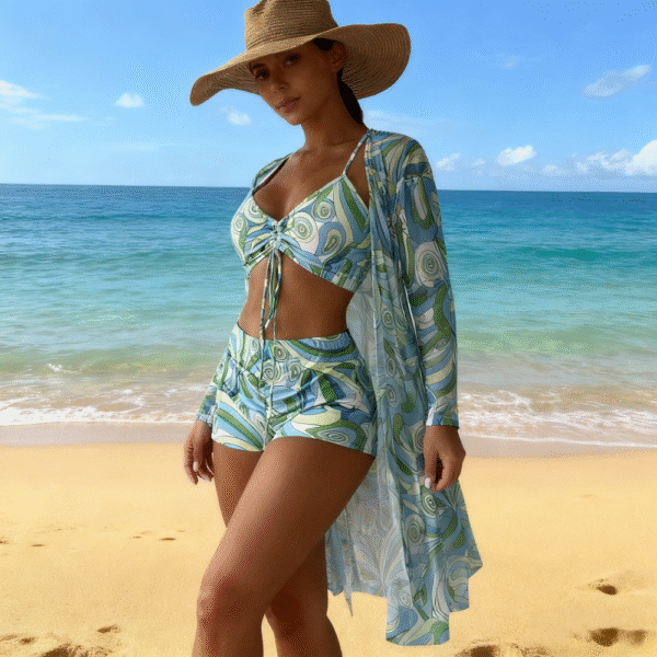 Conjunto De Fato De Banho Mulher 3 Peças + Brinde 2 Toalhas